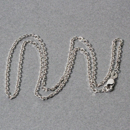 14k White Gold Diamond Cut Cable Link Chain 1.8mm by Bids.com