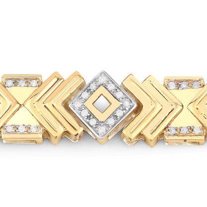 0.98 Carat Genuine White Diamond .925 Sterling Silver Bracelet by Bids.com