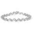 10K White Gold 2.00 Cttw Round-Cut and Baguette-Cut Diamond Floral Design Swirl Link 7" Bracelet (I-J Color, I1-I2 Clarity) by Bids.com
