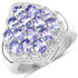2.41 Carat Genuine Tanzanite and White Topaz .925 Sterling Silver Ring by Bids.com