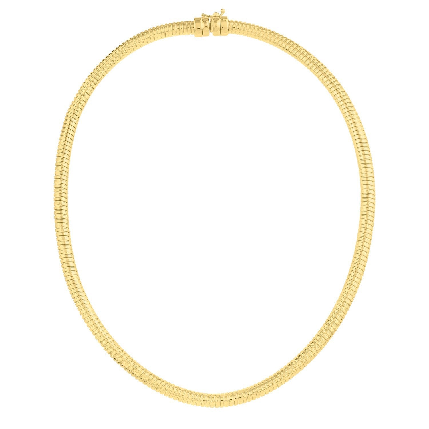 14k Yellow Gold Tubogas Necklace (5.00 mm) by Bids.com