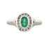 Natural .60ct Emerald Diamond Ring 10KT White Gold by Bids.com