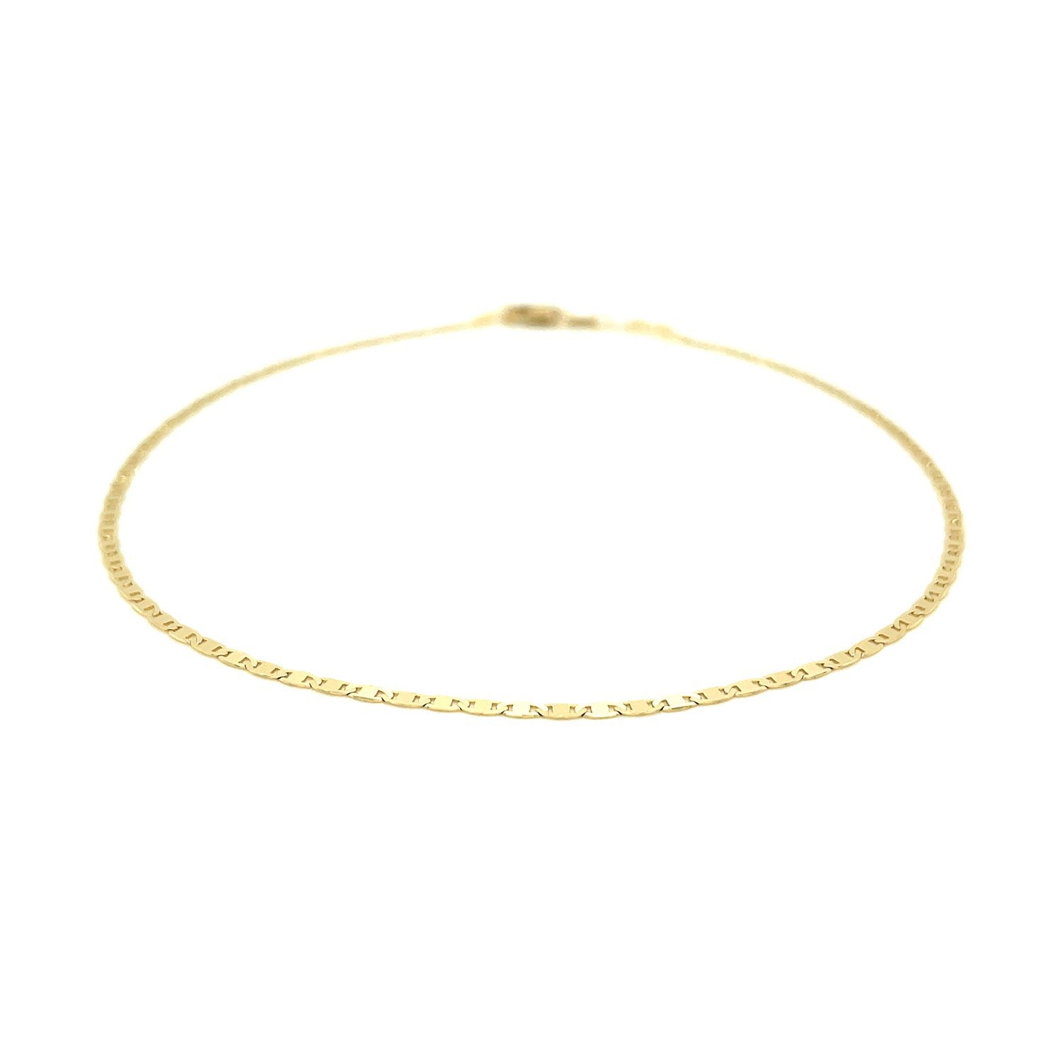 14k Yellow Gold Mariner Link Anklet 1.7mm  DestGlow