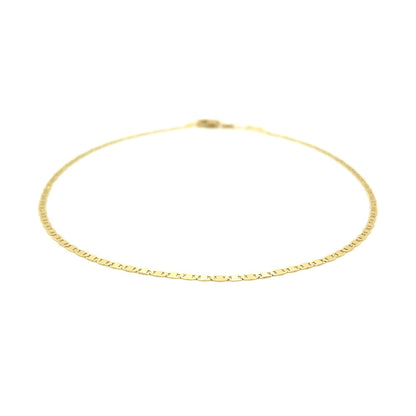 14k Yellow Gold Mariner Link Anklet 1.7mm  DestGlow