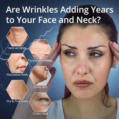 7 Color LED Neck Tightening Facial Device,Red Light Therapy for Face,Neck Lifting Device Face Massager for Face Lift, Facial Massager, anti Aging, 3 in 1 Portable Skin Care Tools, White