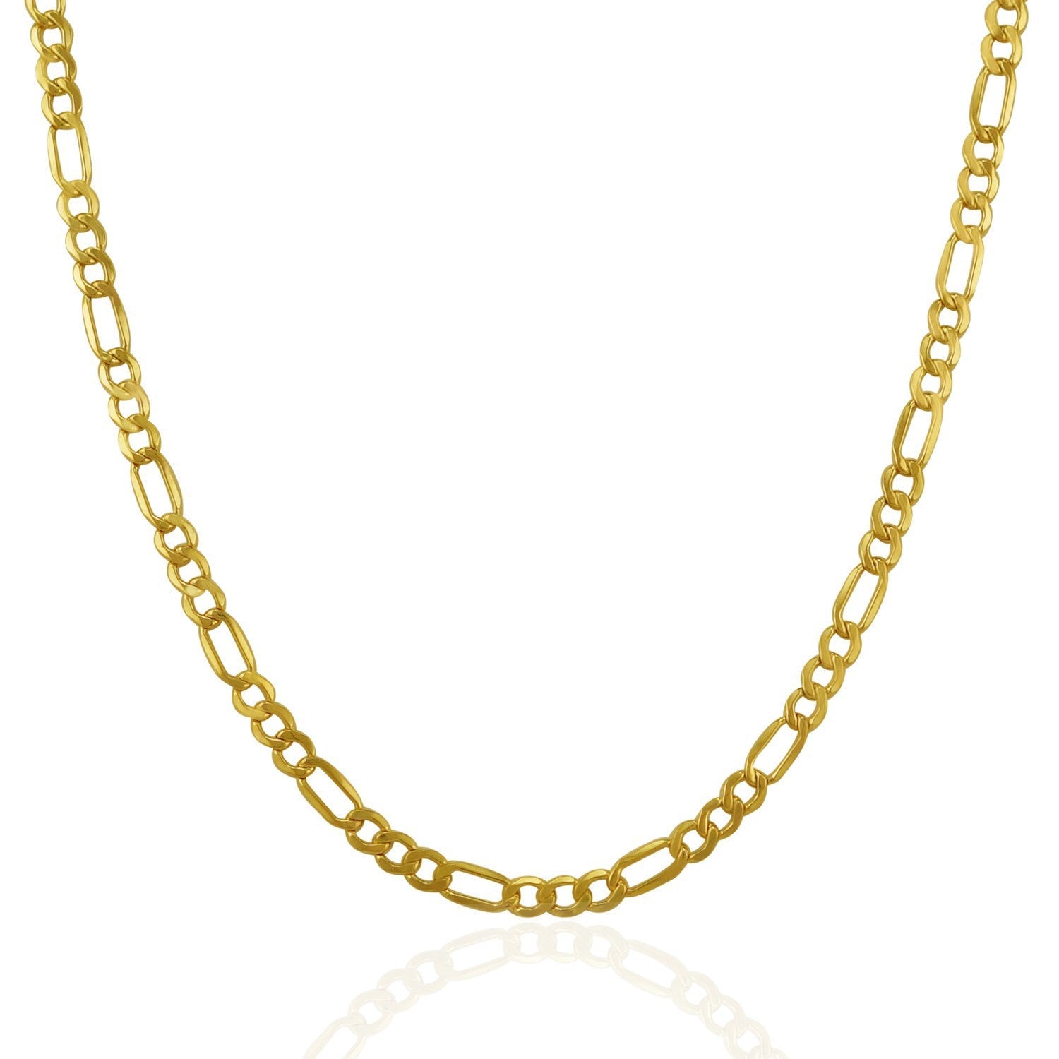 3.5mm 14k Yellow Gold Lite Figaro Chain by Bids.com