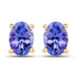 1.24 Carat Genuine Tanzanite 14K Yellow Gold Earrings  DestGlow