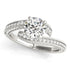 14k White Gold Round Diamond Bypass Style Engagement Ring (1 1/2 cttw) by Bids.com
