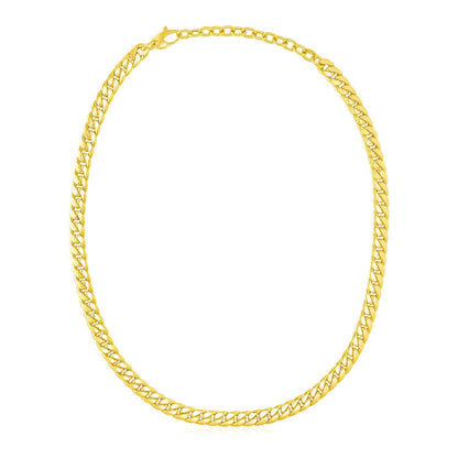 14k Yellow Gold Cuban Chain Choker Necklace by Bids.com