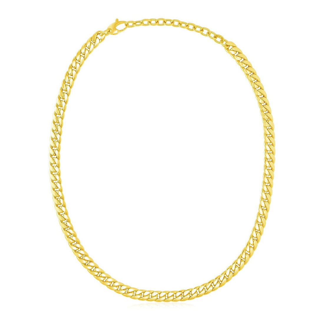 14k Yellow Gold Cuban Chain Choker Necklace by Bids.com