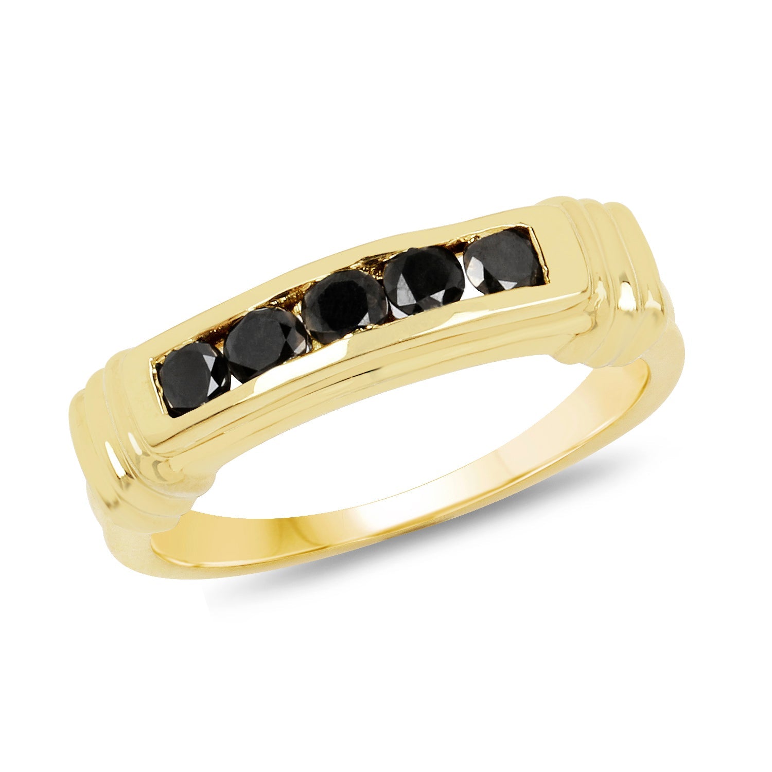 0.50 Carat Genuine Black Diamond .925 Sterling Silver Ring by Bids.com