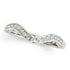 14k White Gold Curved Diamond Wedding Ring (1/10 cttw) by Bids.com
