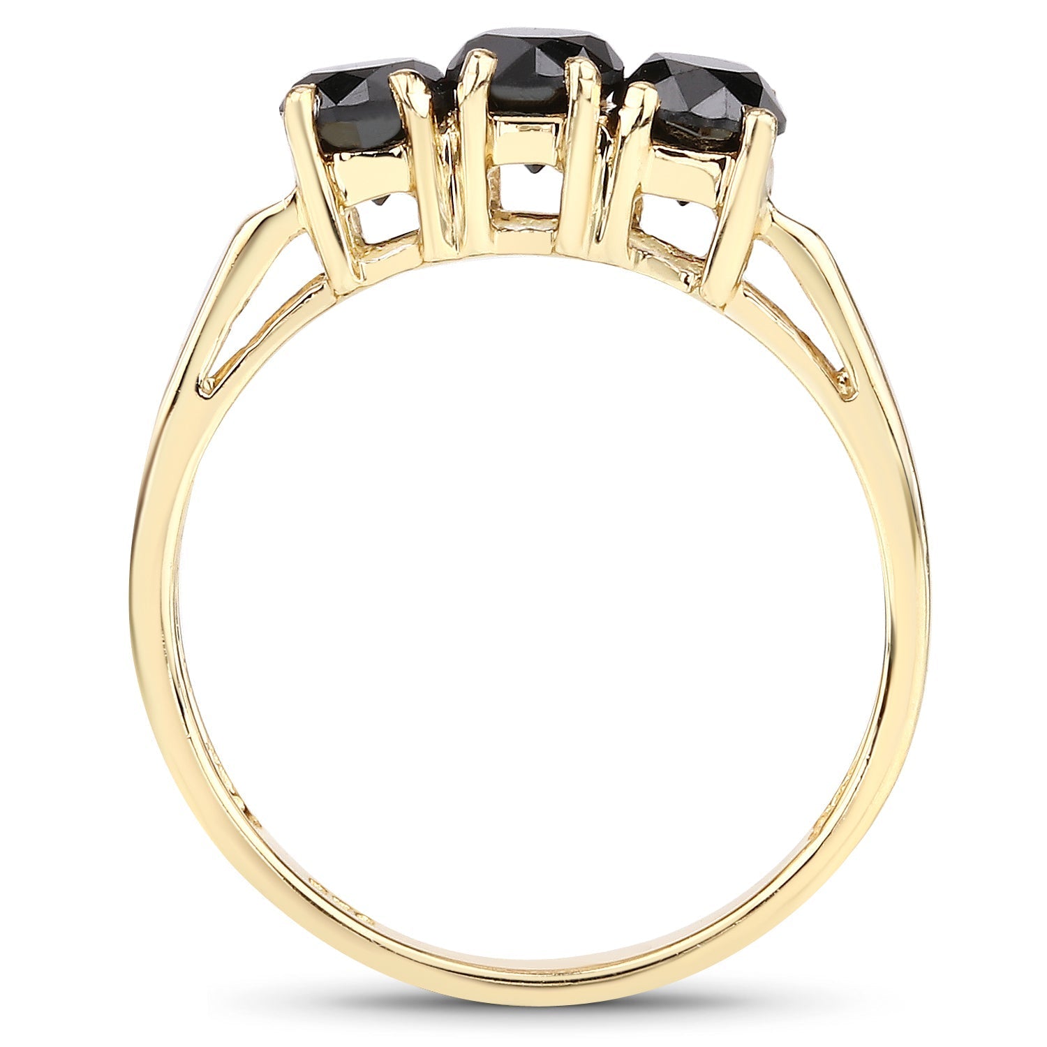 0.99 Carat Genuine Black Diamond .925 Sterling Silver Ring  DestGlow