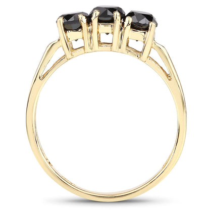 0.99 Carat Genuine Black Diamond .925 Sterling Silver Ring  DestGlow