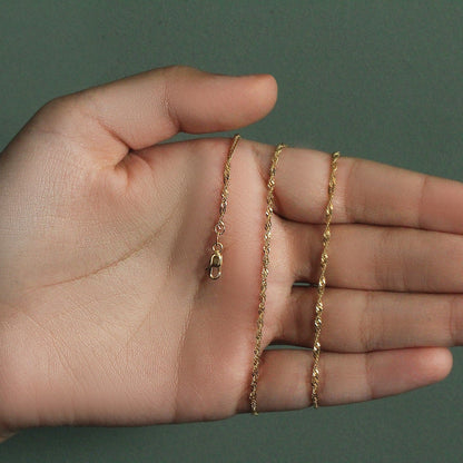 10k Yellow Gold Singapore Chain (1.80 mm) by Bids.com