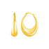 14k Yellow Gold Polished Puffed Hoop Earrings  DestGlow