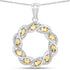 1.73 Carat Genuine Citrine and White Topaz .925 Sterling Silver Pendant by Bids.com