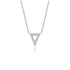 Diamond Inverted Triangle Pendant in 14k White Gold by Bids.com