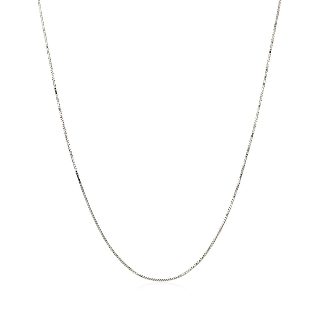 14k White Gold Classic Box Chain 0.45mm by Bids.com