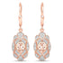1.04 Carat Genuine Morganite and White Topaz .925 Sterling Silver Earrings  DestGlow