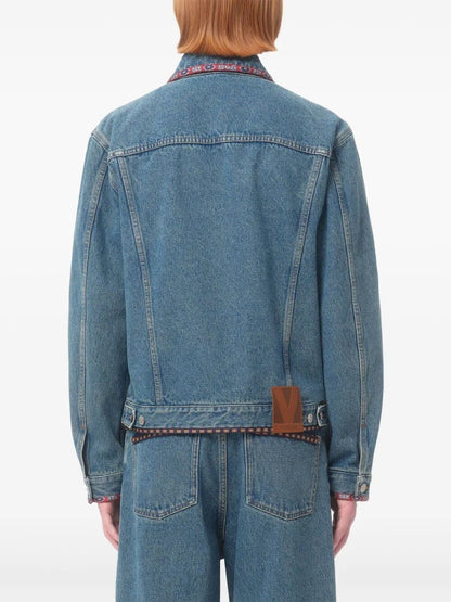 Valentino Garavani Men Embroidered Denim Jacket by Luosophy