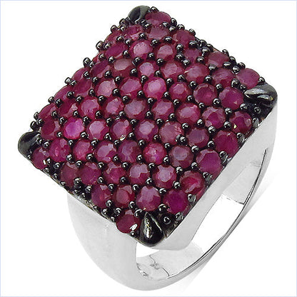 3.15 Carat Genuine Ruby .925 Sterling Silver Ring by Bids.com