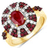 1.92 Carat Genuine Ruby and White Diamond 14K Yellow Gold Ring by Bids.com