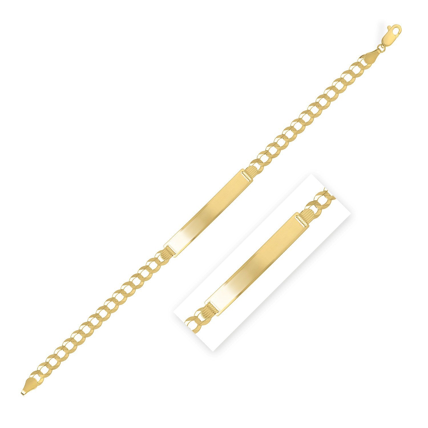 14k Yellow Gold Curb ID Bracelet (5.70 mm) by Bids.com
