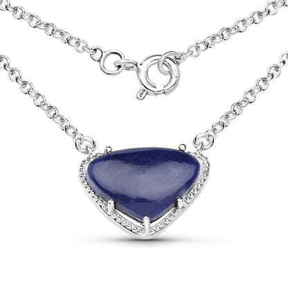 3.92 Carat Genuine Blue Aventurine .925 Sterling Silver Pendant by Bids.com