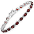 11.22 Carat Genuine Garnet .925 Sterling Silver Bracelet  DestGlow