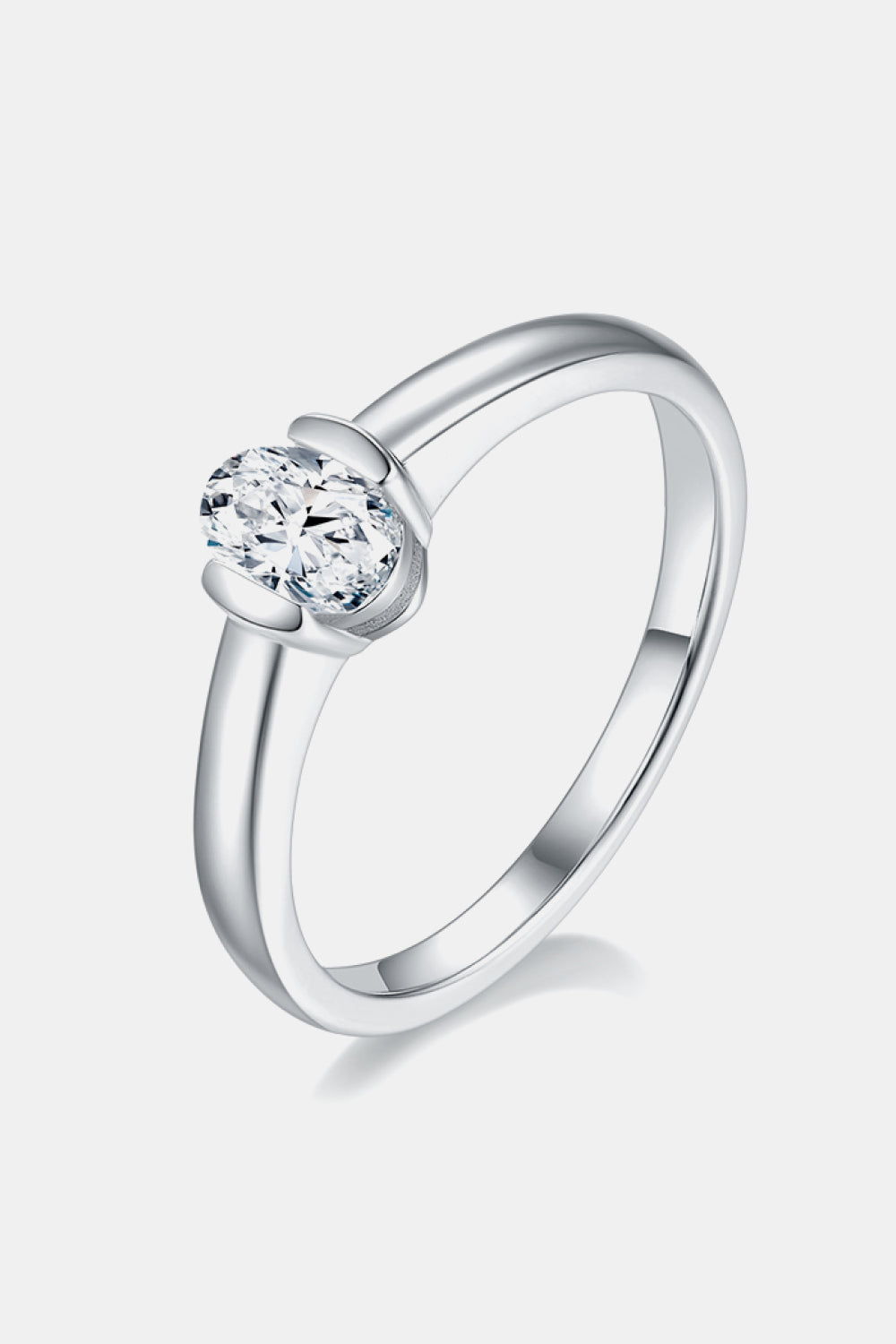 Brilliant Round Cut Sparkala™ Platinum Over Pure Sterling Silver Solitaire Ring by Sparkala
