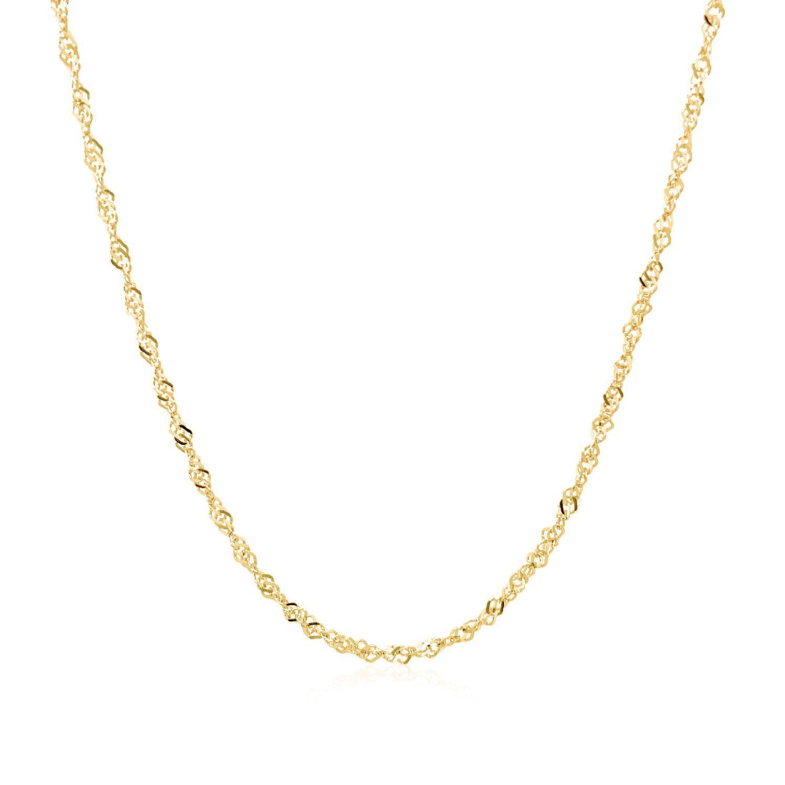 14k Yellow Gold Singapore Chain 1.5mm by Bids.com