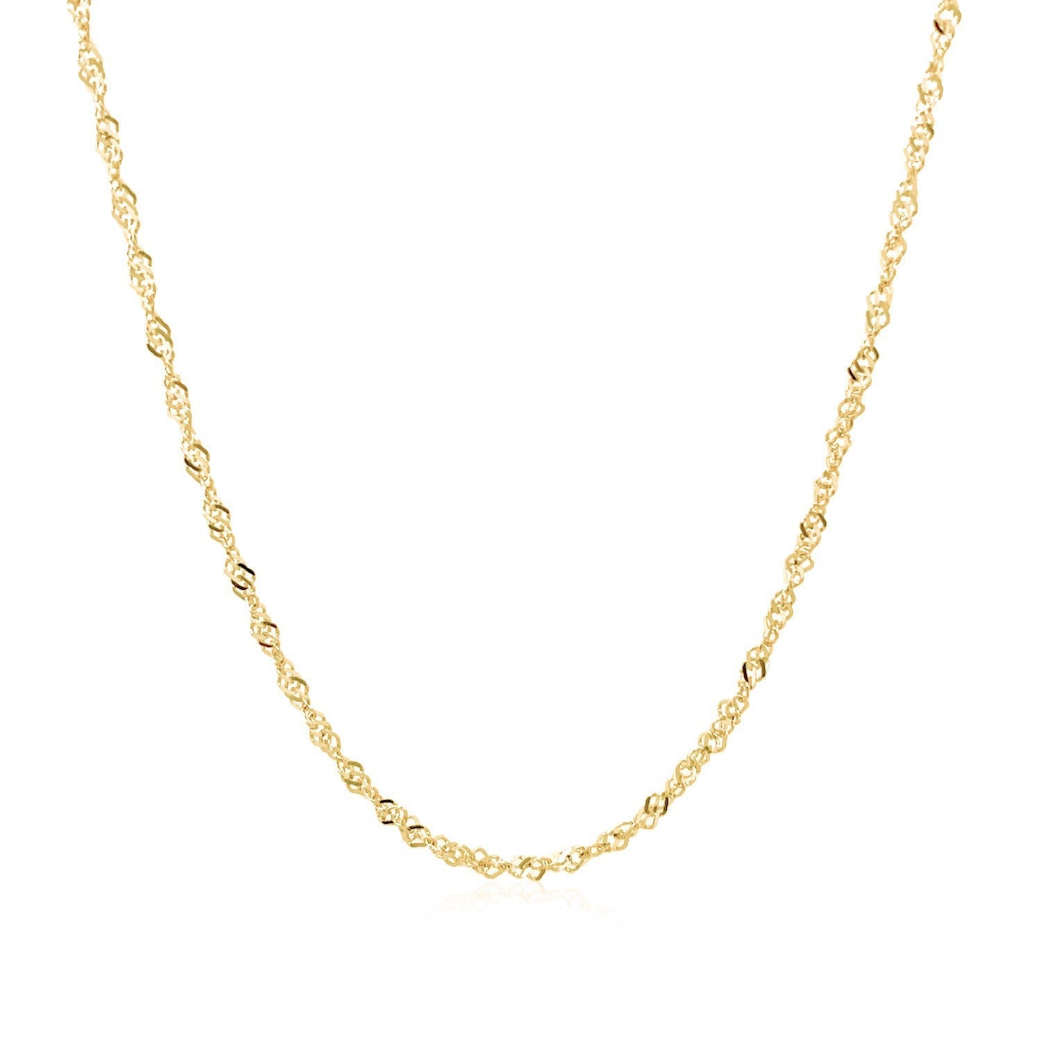 14k Yellow Gold Singapore Chain 1.5mm by Bids.com