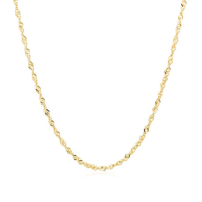 14k Yellow Gold Singapore Chain 1.5mm by Bids.com