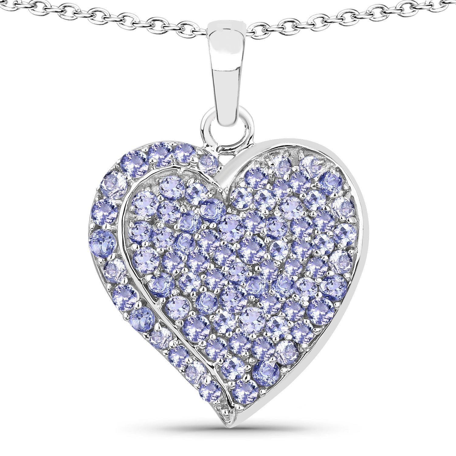 3.97 Carat Genuine Tanzanite .925 Sterling Silver Pendant by Bids.com