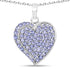 3.97 Carat Genuine Tanzanite .925 Sterling Silver Pendant by Bids.com
