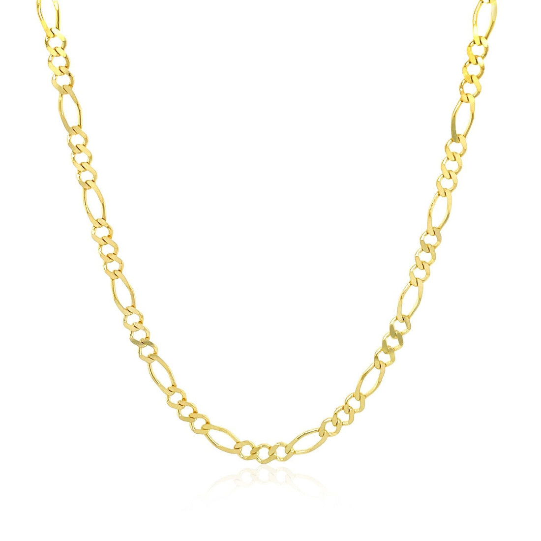 2.8mm 14k Yellow Gold Solid Figaro Chain by Bids.com