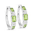 2.40 Carat Genuine Peridot and White Topaz .925 Sterling Silver Earrings  DestGlow