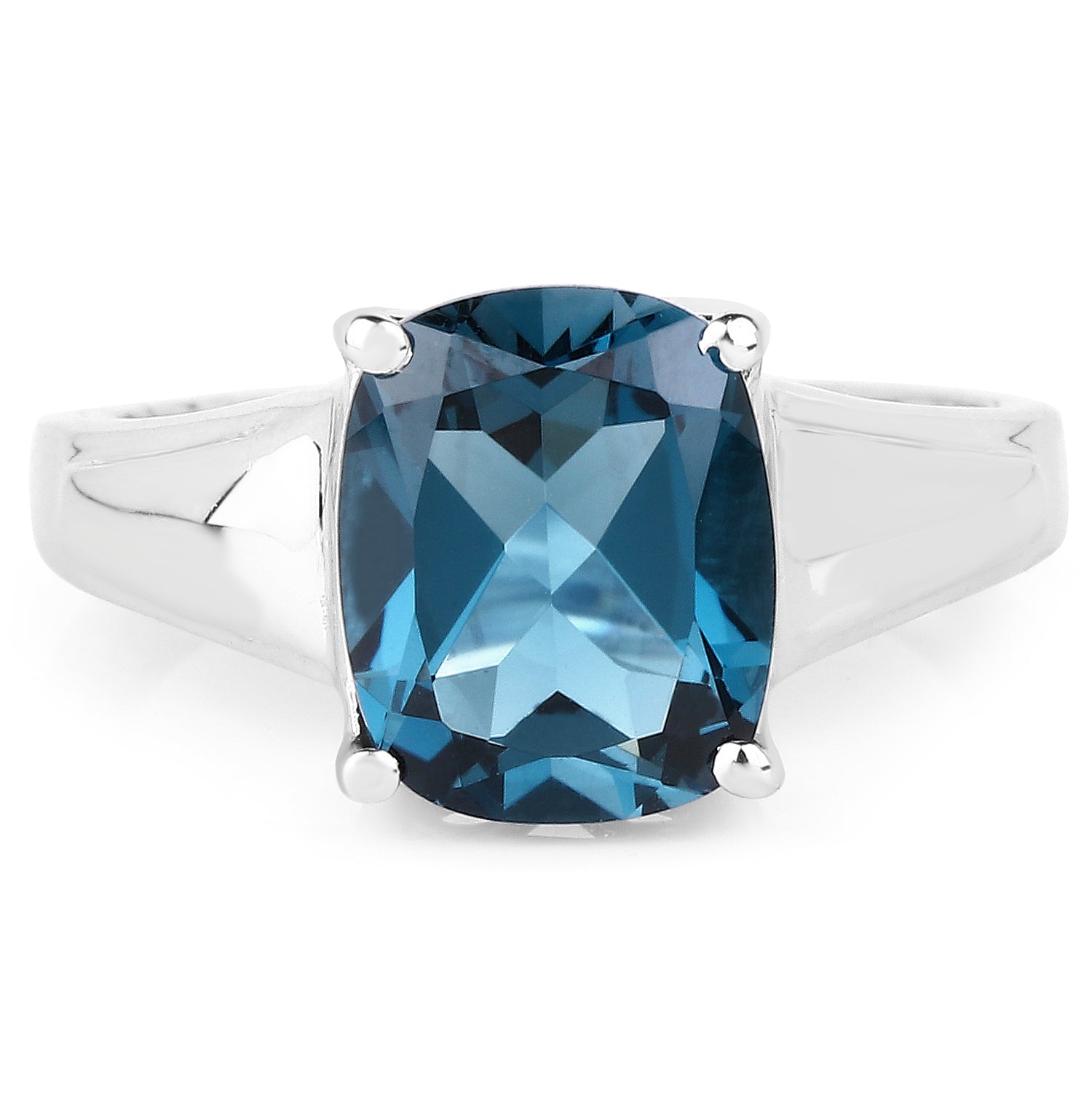 3.50 Carat Genuine London Blue Topaz .925 Sterling Silver Ring by Bids.com