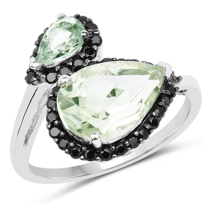 3.42 Carat Genuine Multi Stone .925 Sterling Silver Ring by Bids.com