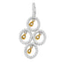 14K Two- Toned Gold 2/5 cttw Round Diamond Pendant Necklace (H-I, I1-I2) 