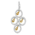 14K Two- Toned Gold 2/5 cttw Round Diamond Pendant Necklace (H-I, I1-I2) by Bids.com