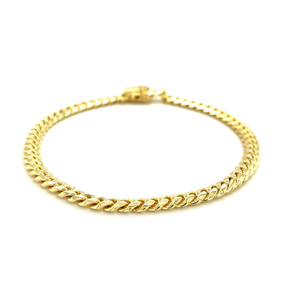 5.0mm 14k Yellow Gold Classic Miami Cuban Solid Bracelet by Bids.com