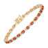 7.00 Carat Genuine Orange Sapphire 14K Yellow Gold Bracelet by Bids.com