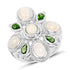 2.97 Carat Genuine Ethiopian Opal And Chrome Diopside .925 Sterling Silver Ring by Bids.com