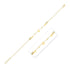 14k Yellow Gold Puff Heart Adjustable Anklet by Bids.com