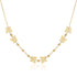 14k Yellow Gold 18 inch Necklace with Polished Butterflies and Beads  DestGlow