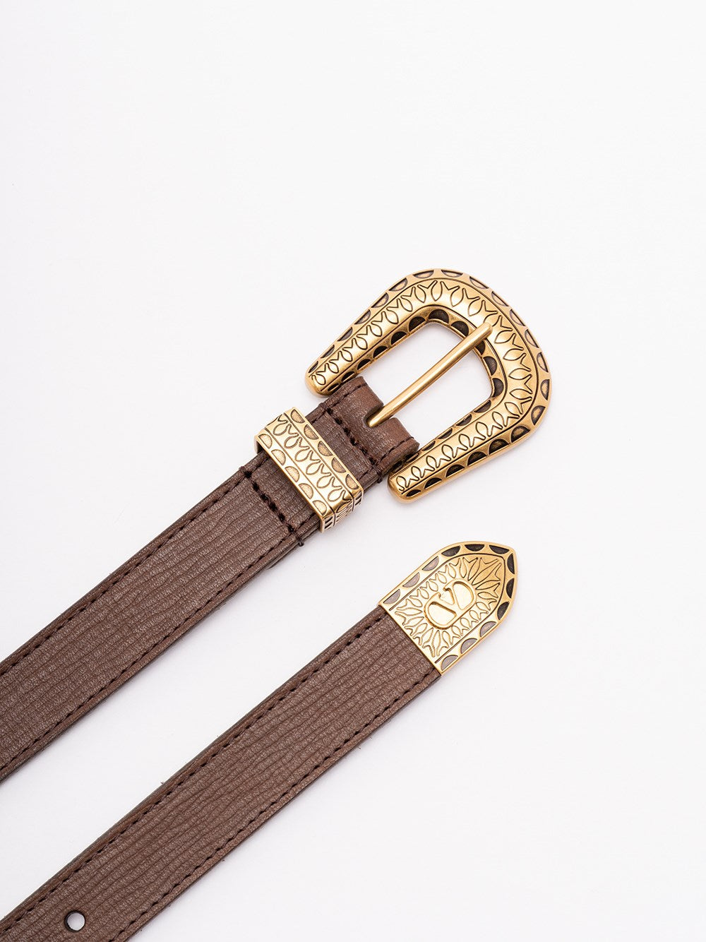 Valentino Garavani Men `Vlogo Signature` Leather Belt by Luosophy