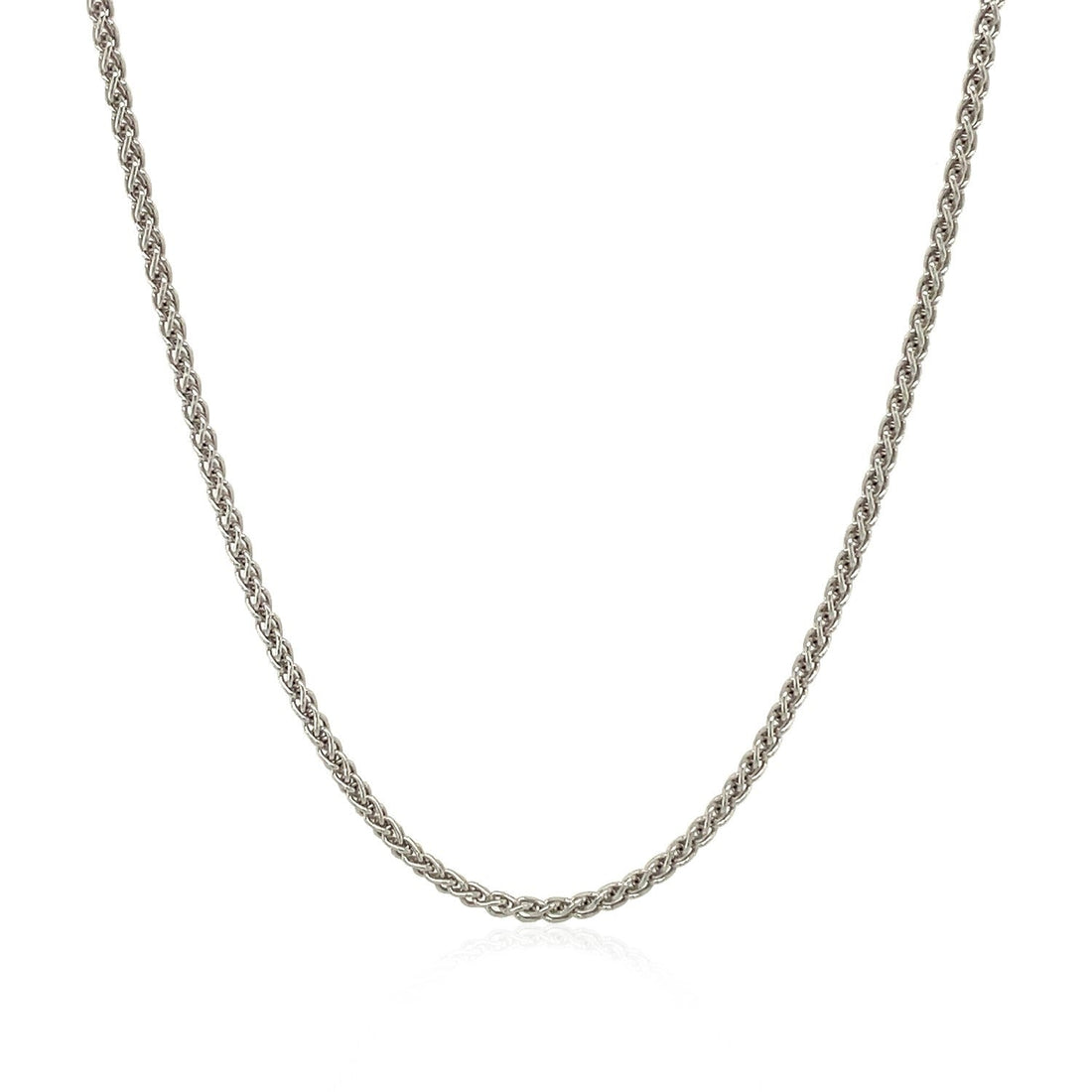 Sterling Silver Rhodium Plated Wheat Chain 1.3mm by Bids.com