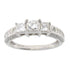 Genuine 1.50ct Diamond 3 Stone Ring 14KT White Gold by Bids.com
